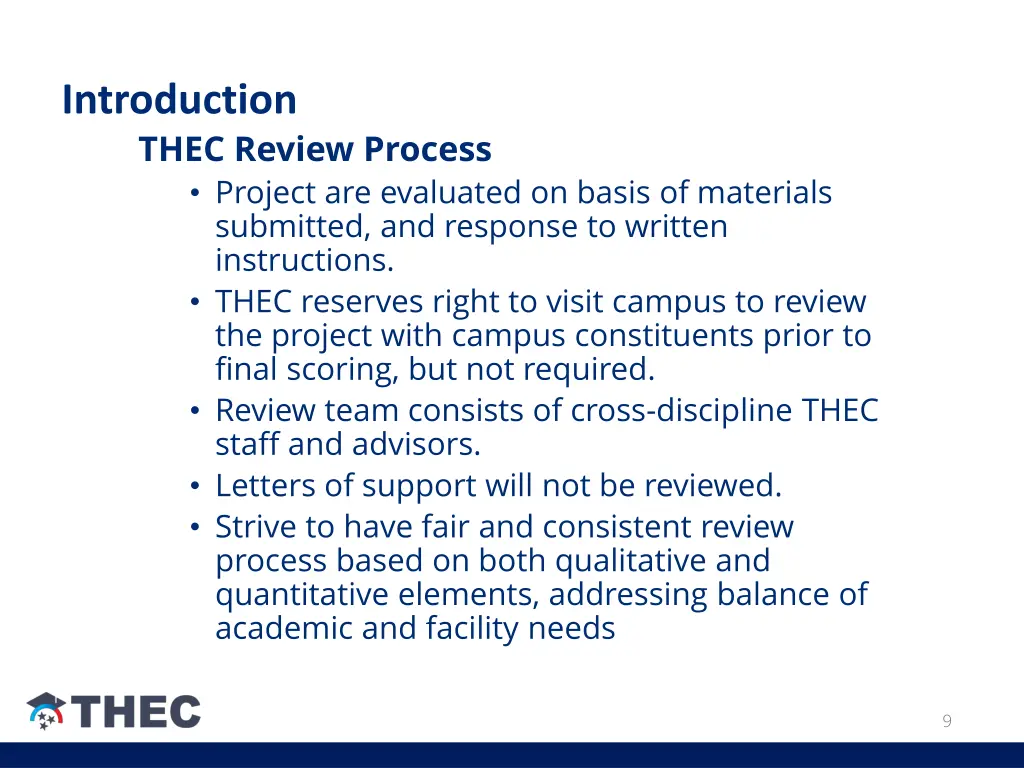 introduction thec review process project