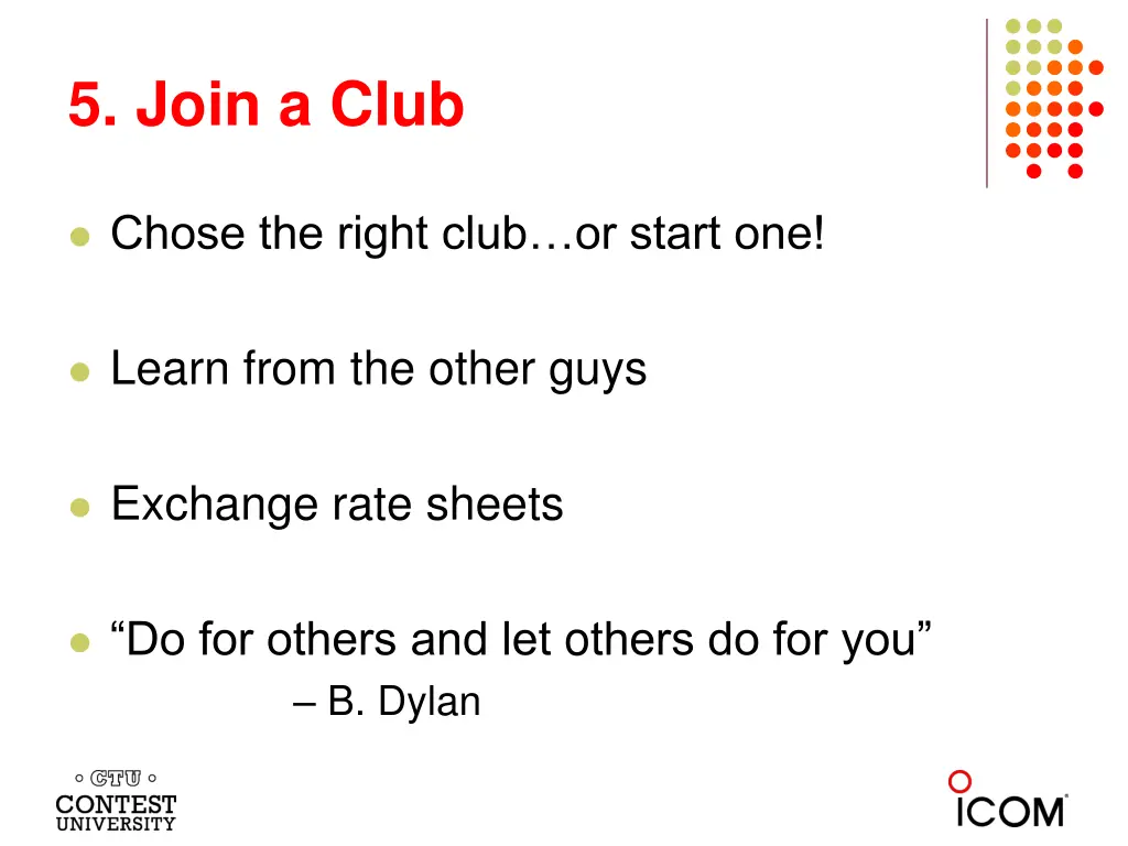 5 join a club