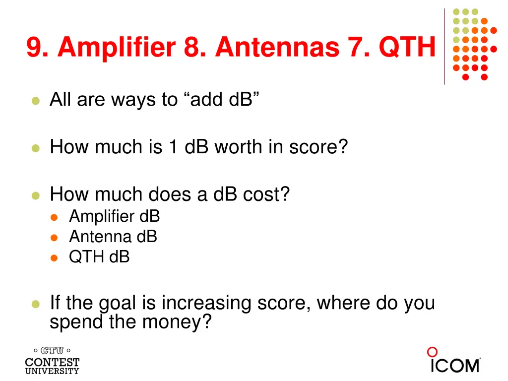 9 amplifier 8 antennas 7 qth
