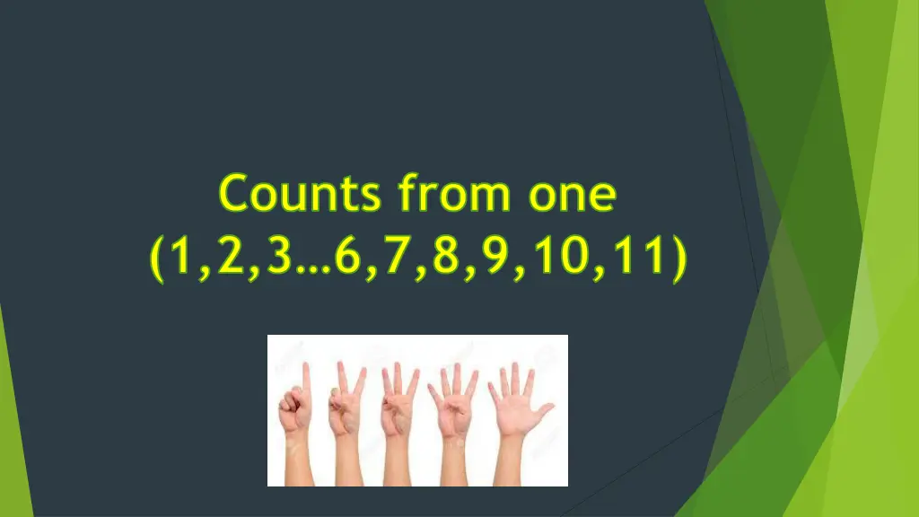 counts from one 1 2 3 6 7 8 9 10 11