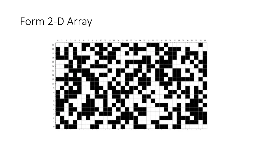 form 2 d array
