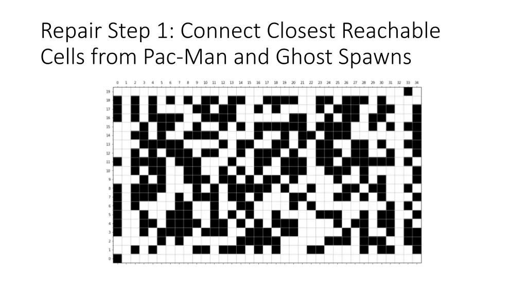 repair step 1 connect closest reachable cells