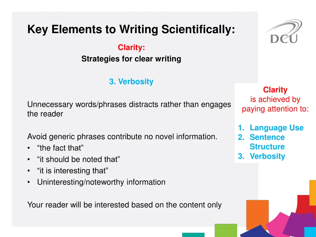 key elements to writing scientifically 10