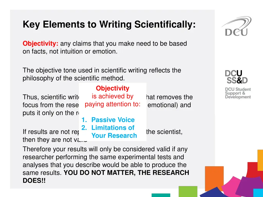 key elements to writing scientifically 11