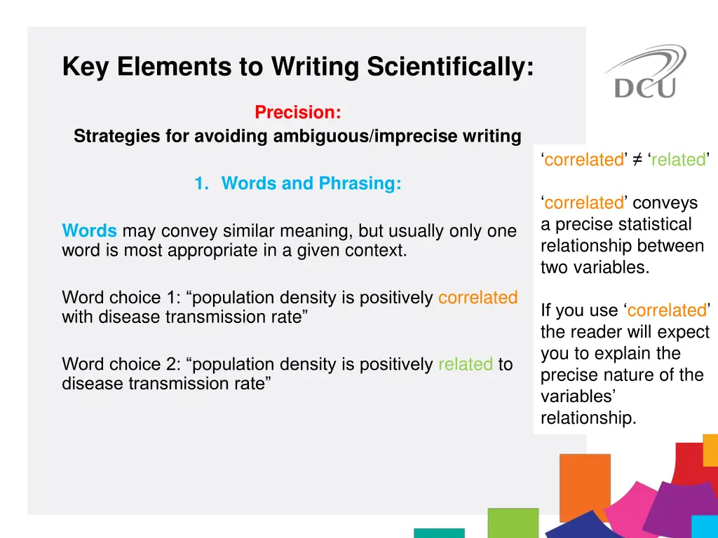 key elements to writing scientifically 2