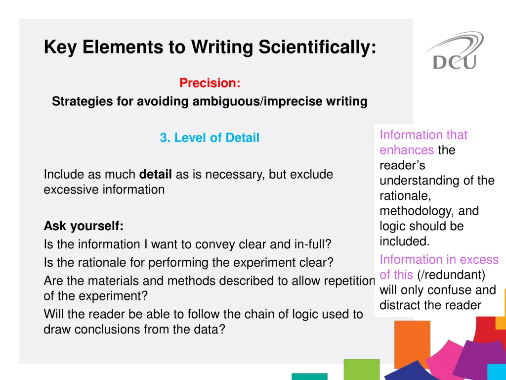 key elements to writing scientifically 5