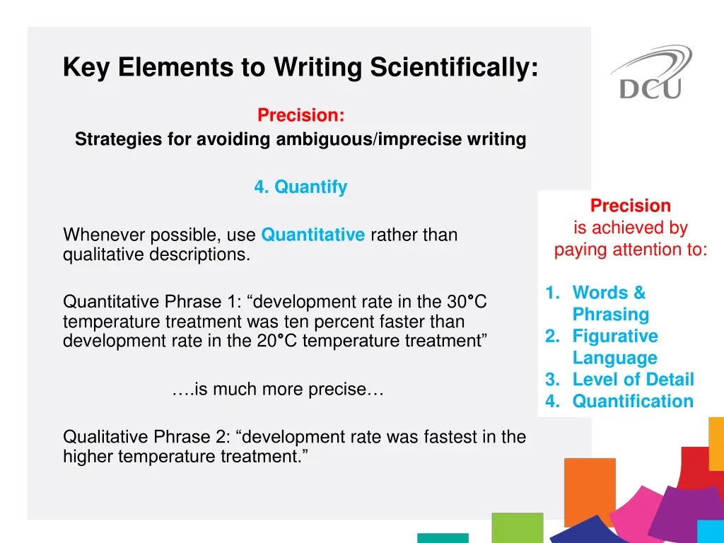 key elements to writing scientifically 6