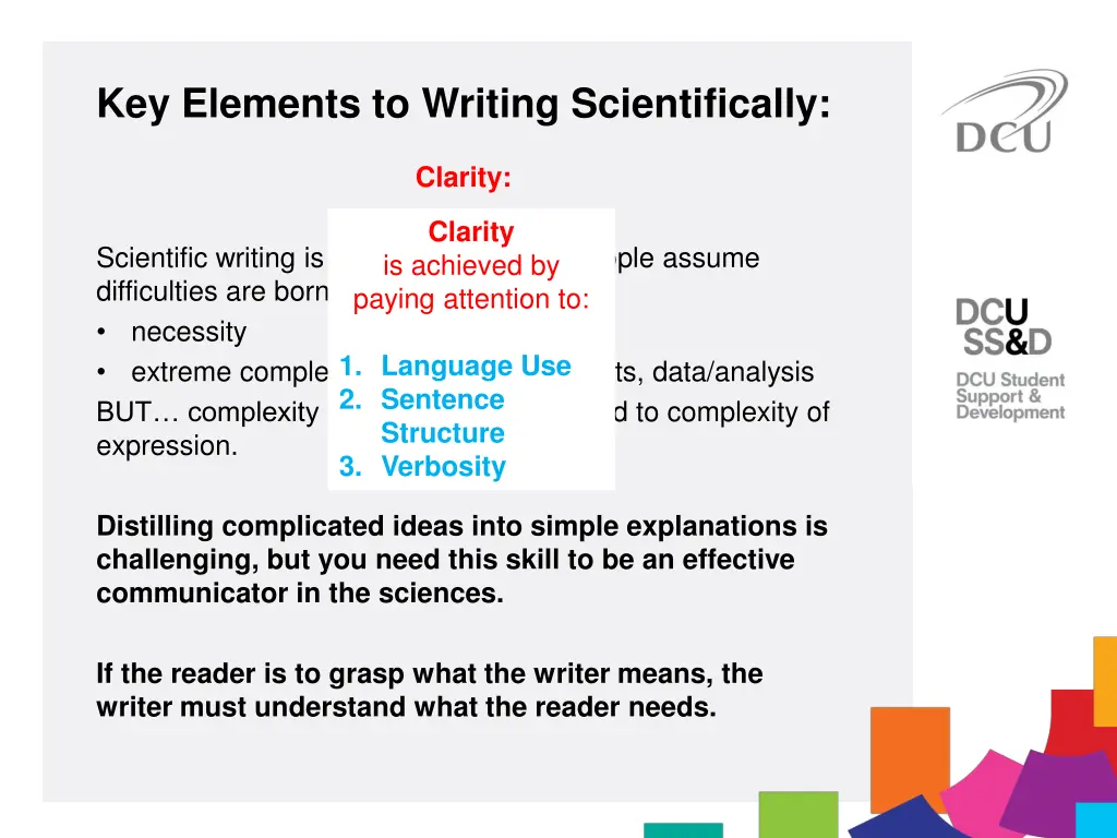 key elements to writing scientifically 7