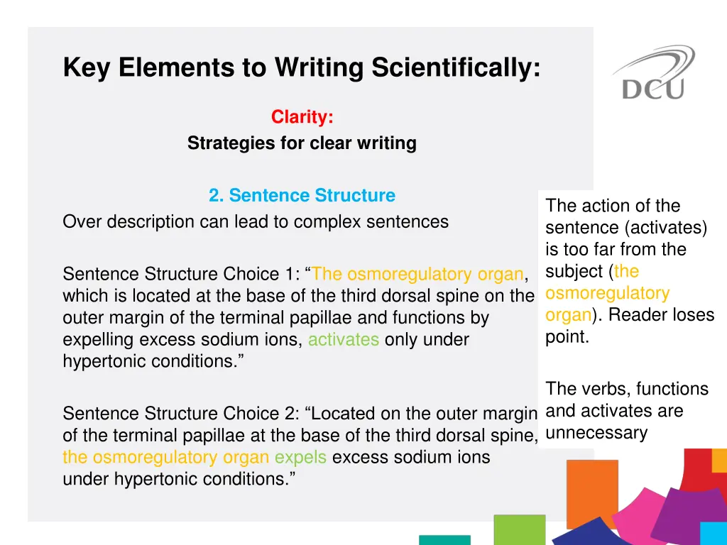 key elements to writing scientifically 9
