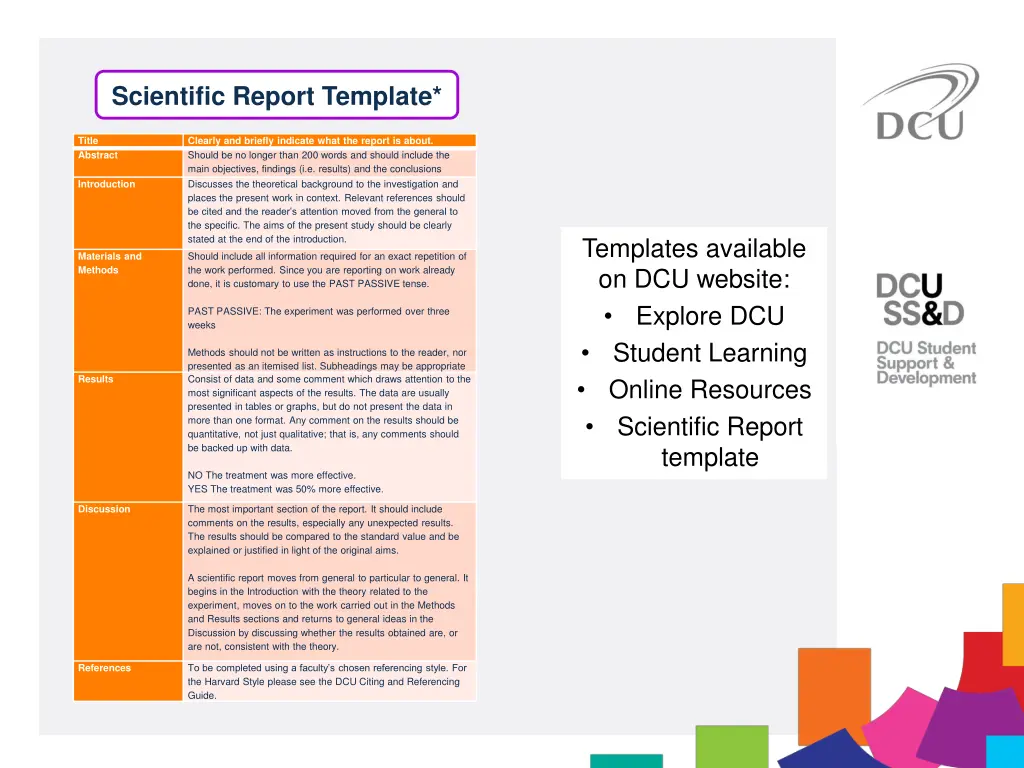 scientific report template