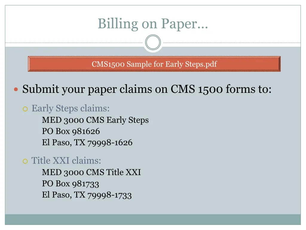 billing on paper