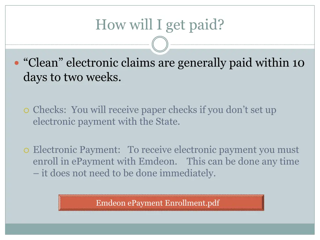 how will i get paid