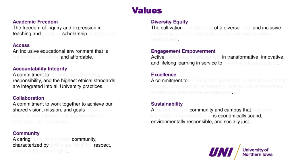 values values