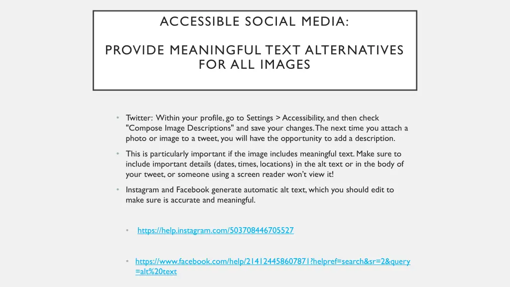 accessible social media