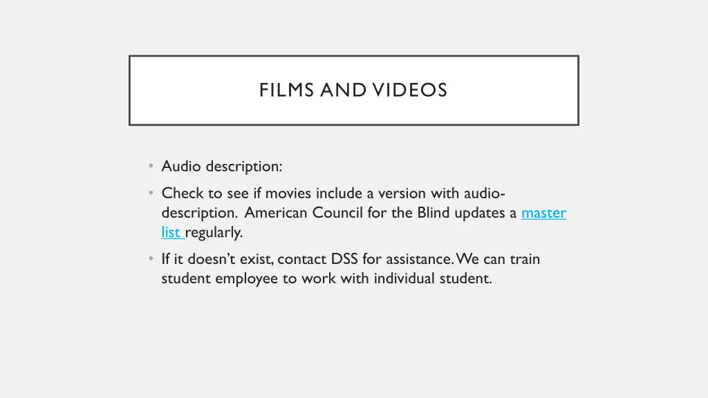 films and videos 1