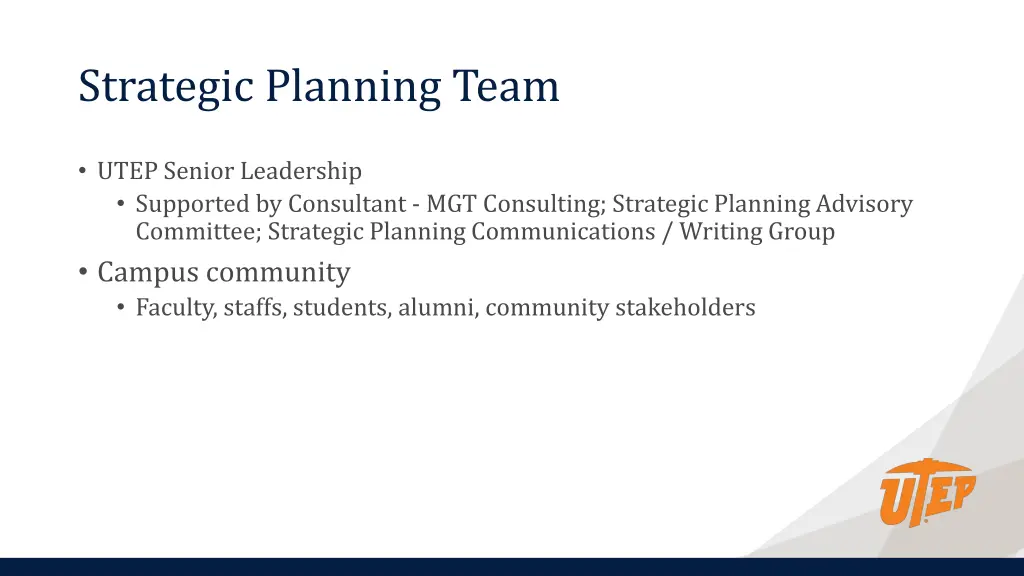 strategic planning team