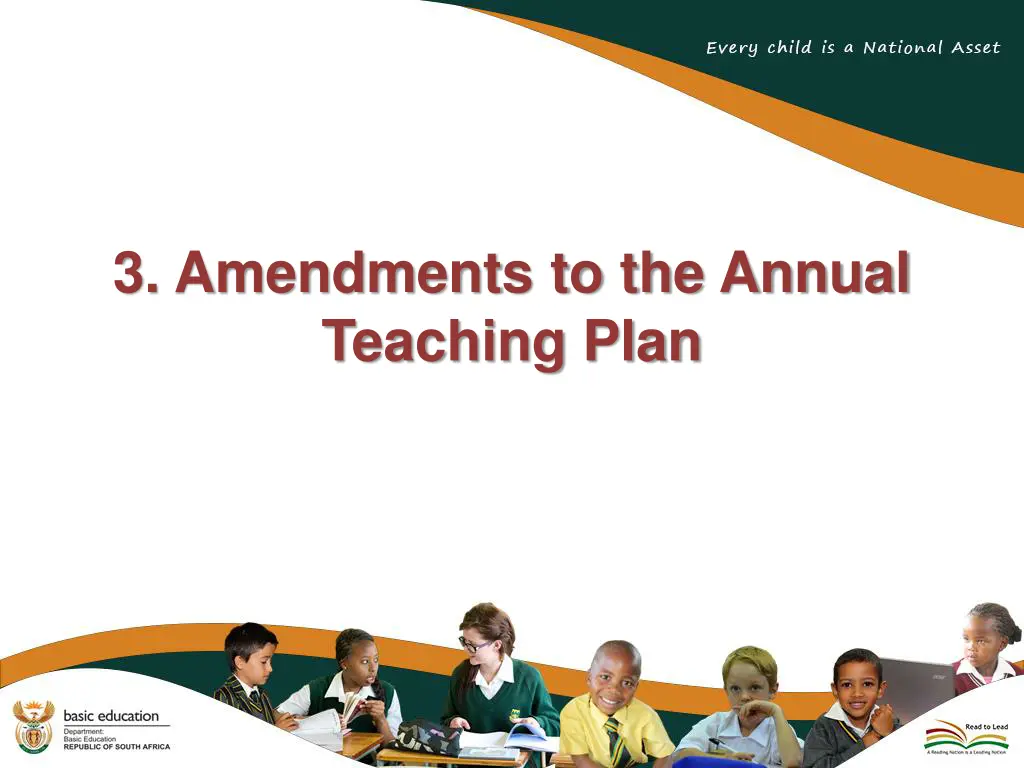 3 amendments to the annual teaching plan 1