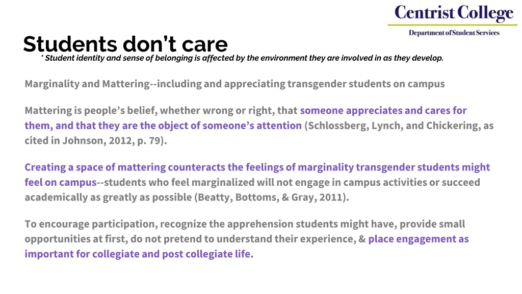 students don t care student identity and sense 1