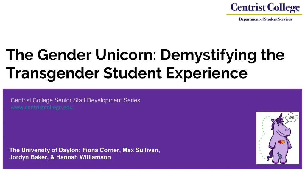 the gender unicorn demystifying the transgender