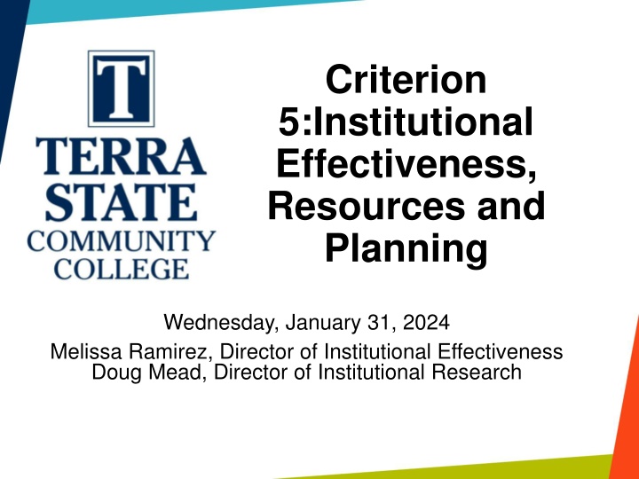 criterion 5 institutional effectiveness resources