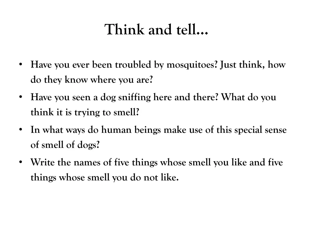 think and tell