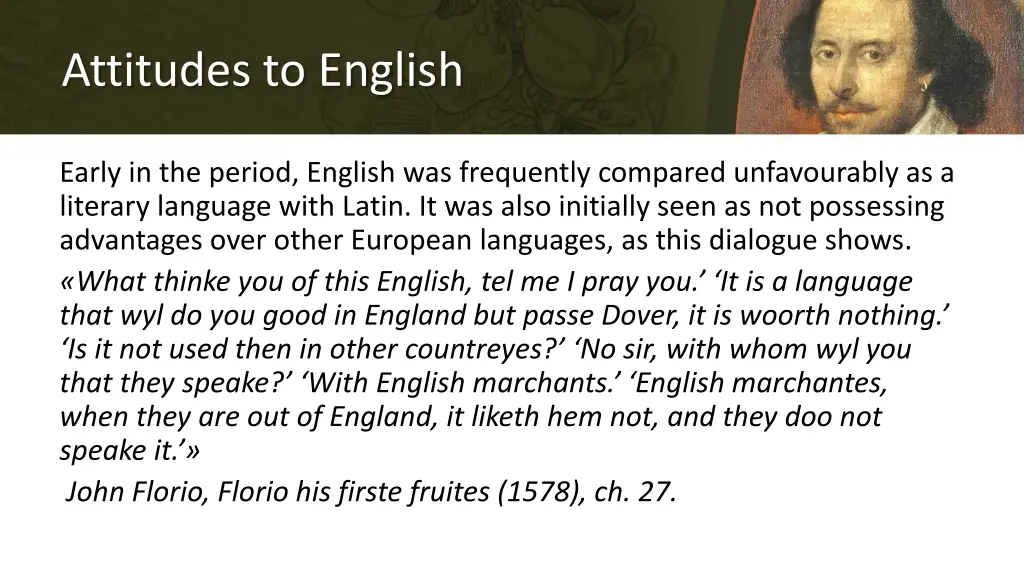 attitudes to english