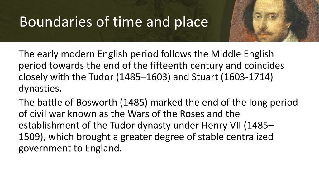 boundaries of time and place