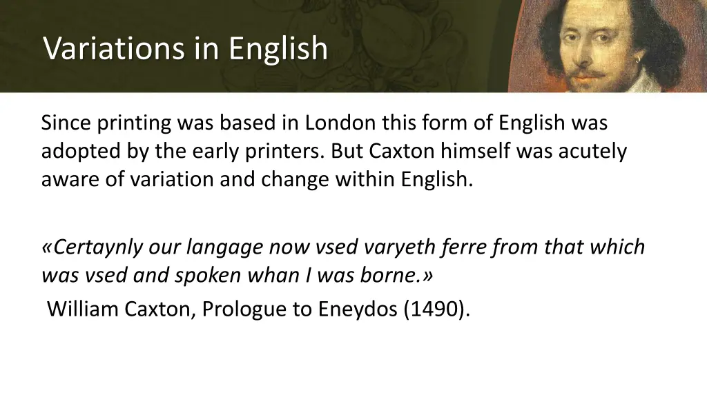 variations in english 2