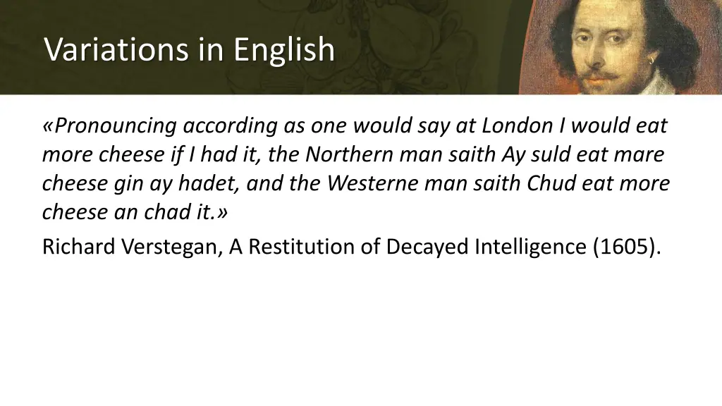 variations in english 3
