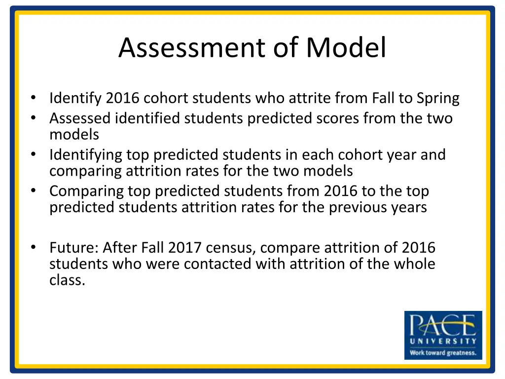 assessment of model