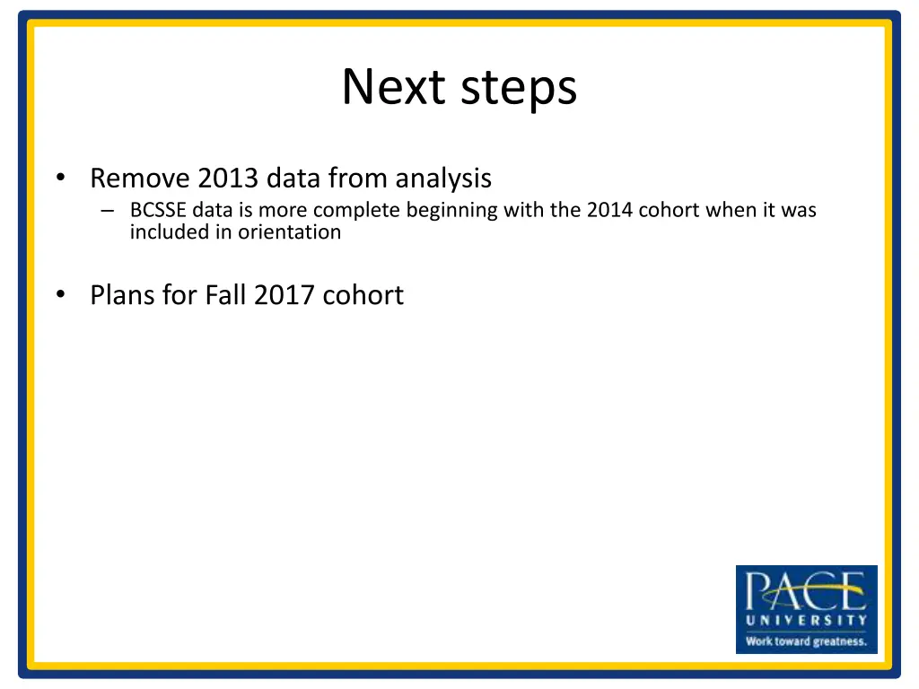 next steps