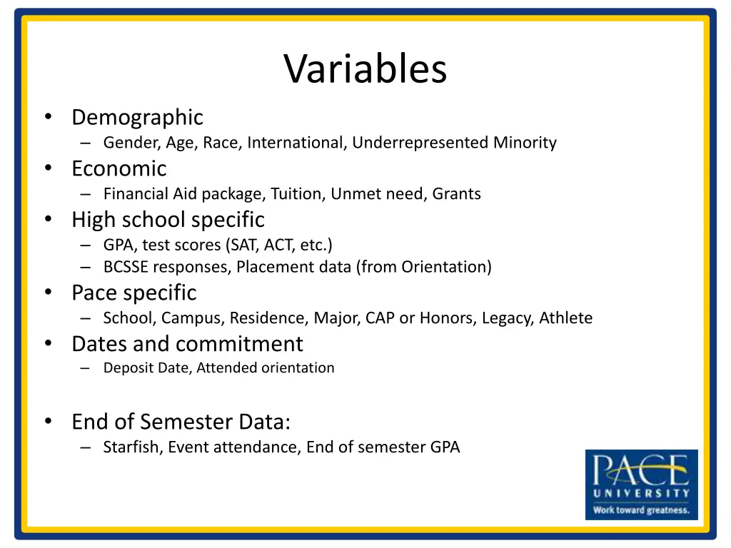 variables