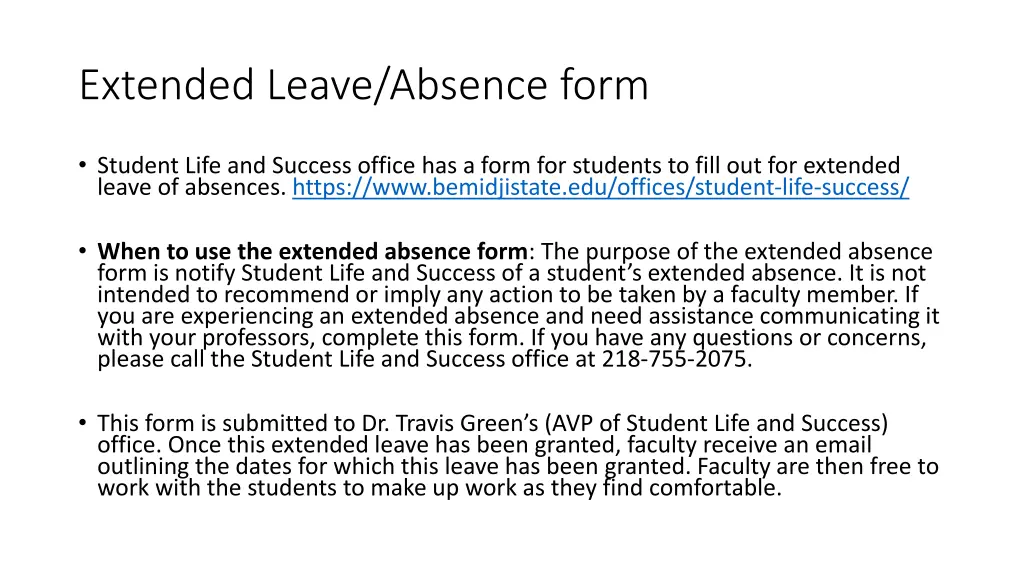 extended leave absence form