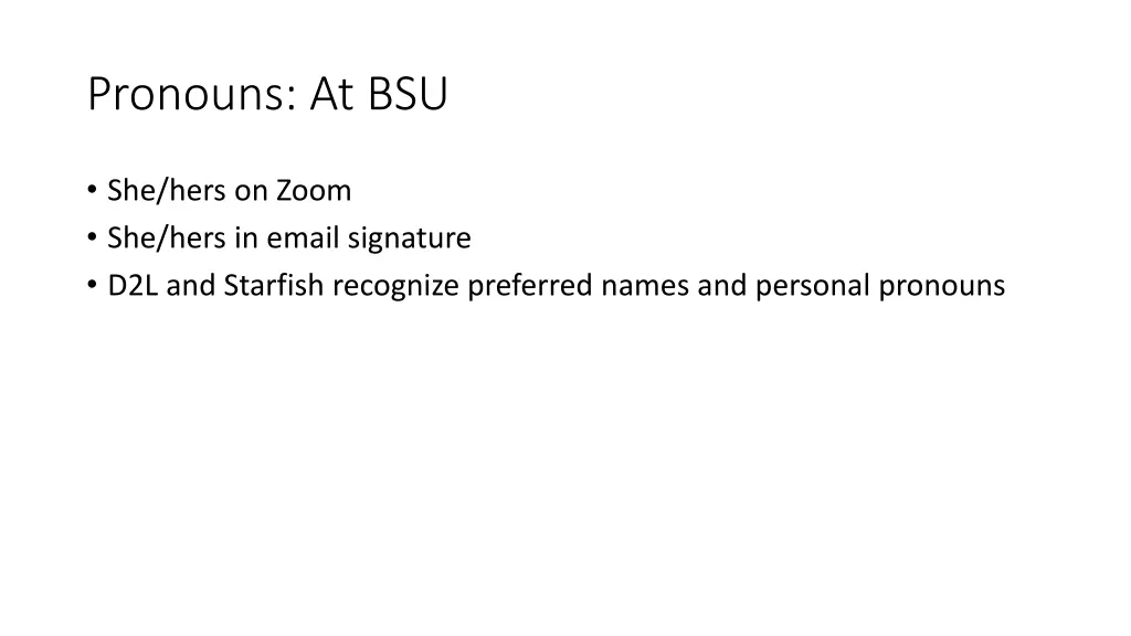 pronouns at bsu
