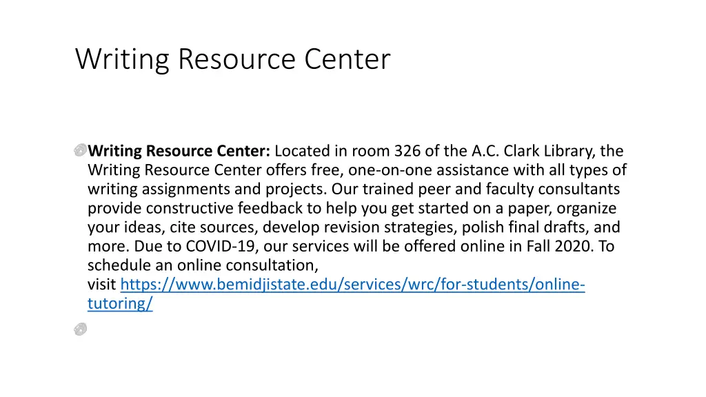 writing resource center