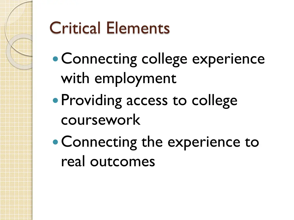 critical elements