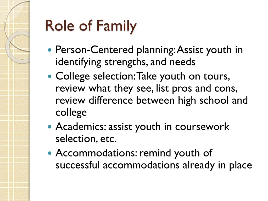 role of family