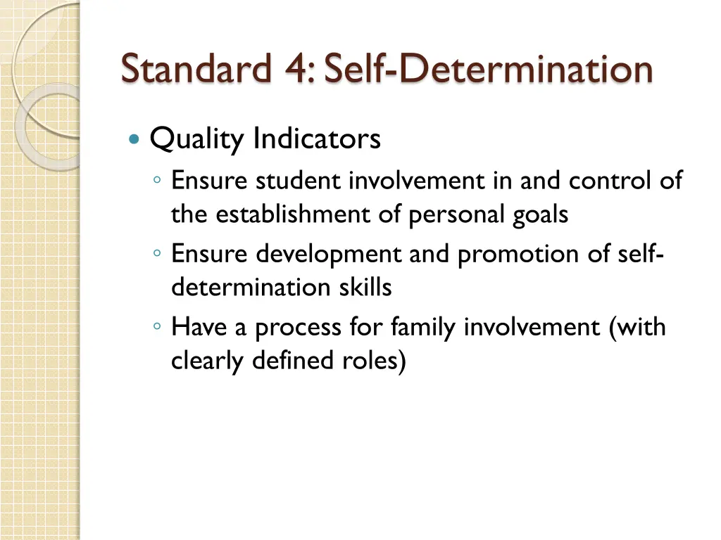 standard 4 self determination