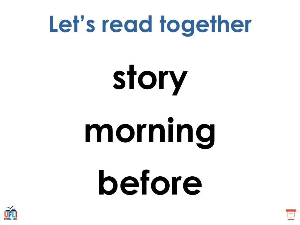 story morning before