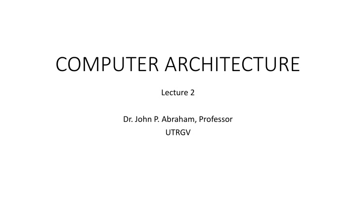 computer architecture