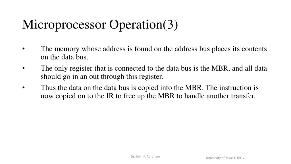 microprocessor operation 3
