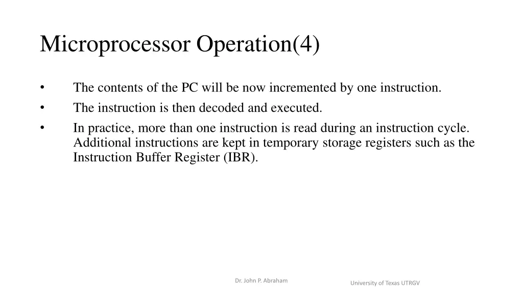 microprocessor operation 4