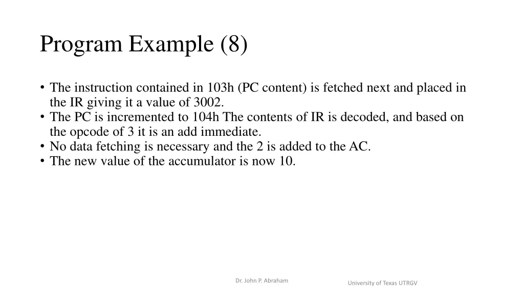 program example 8