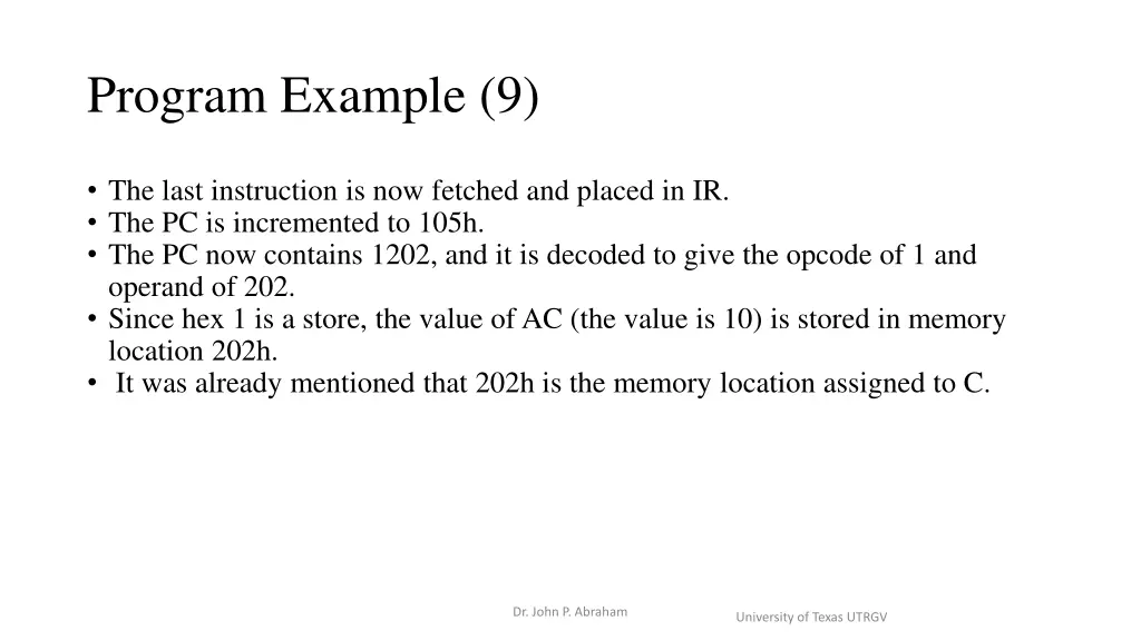 program example 9