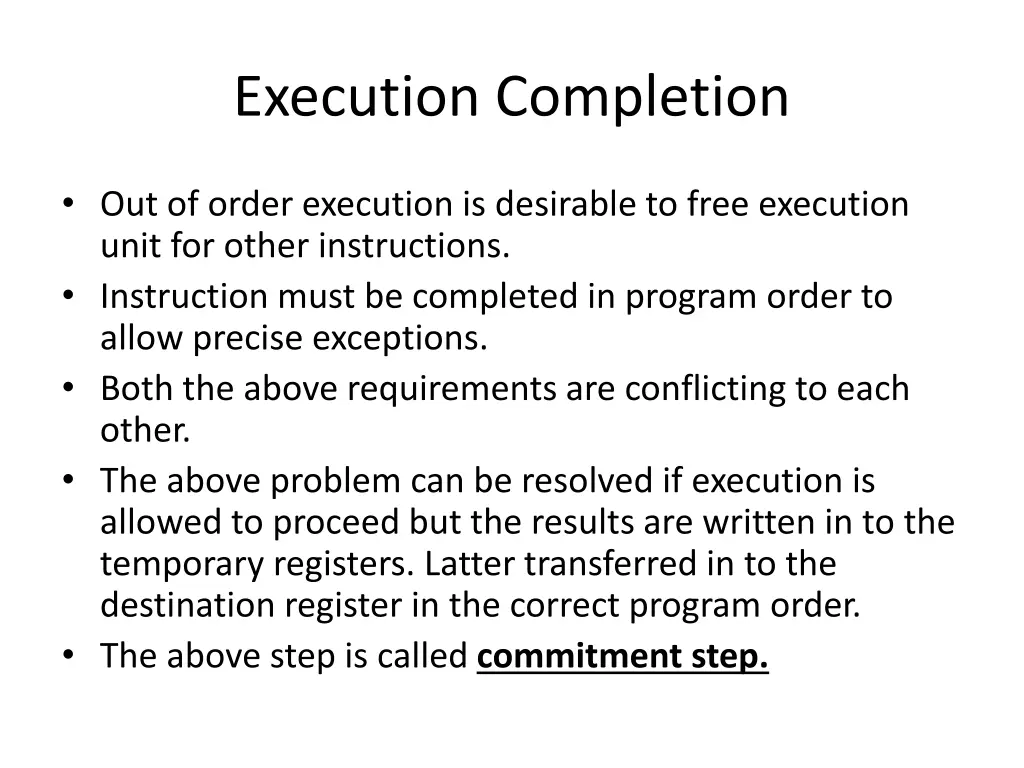 execution completion