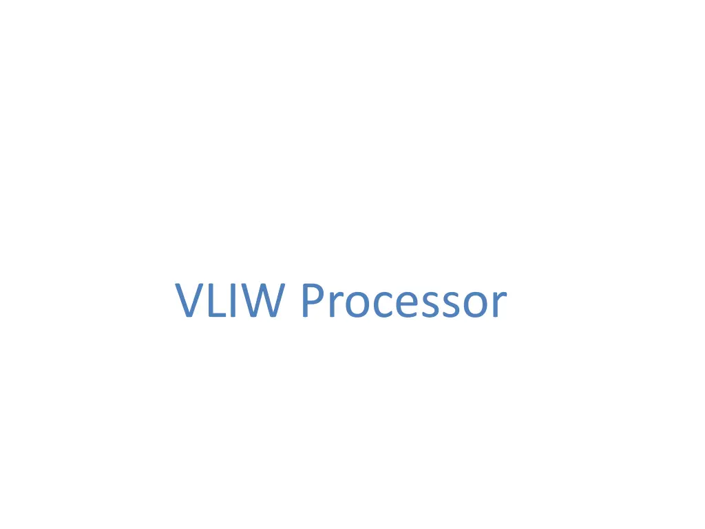 vliw processor