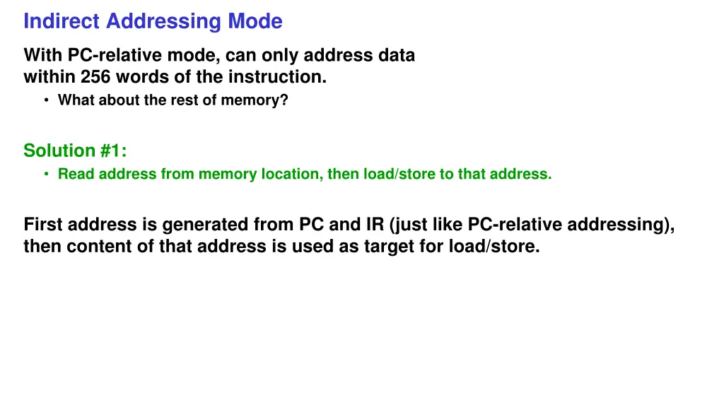 indirect addressing mode