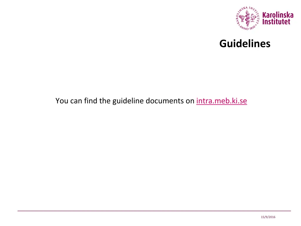 guidelines