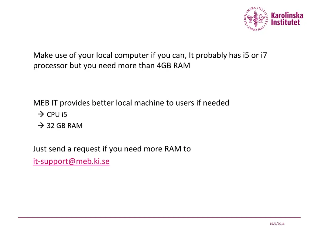 make use of your local computer