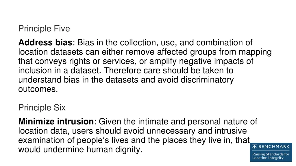 principle five address bias bias